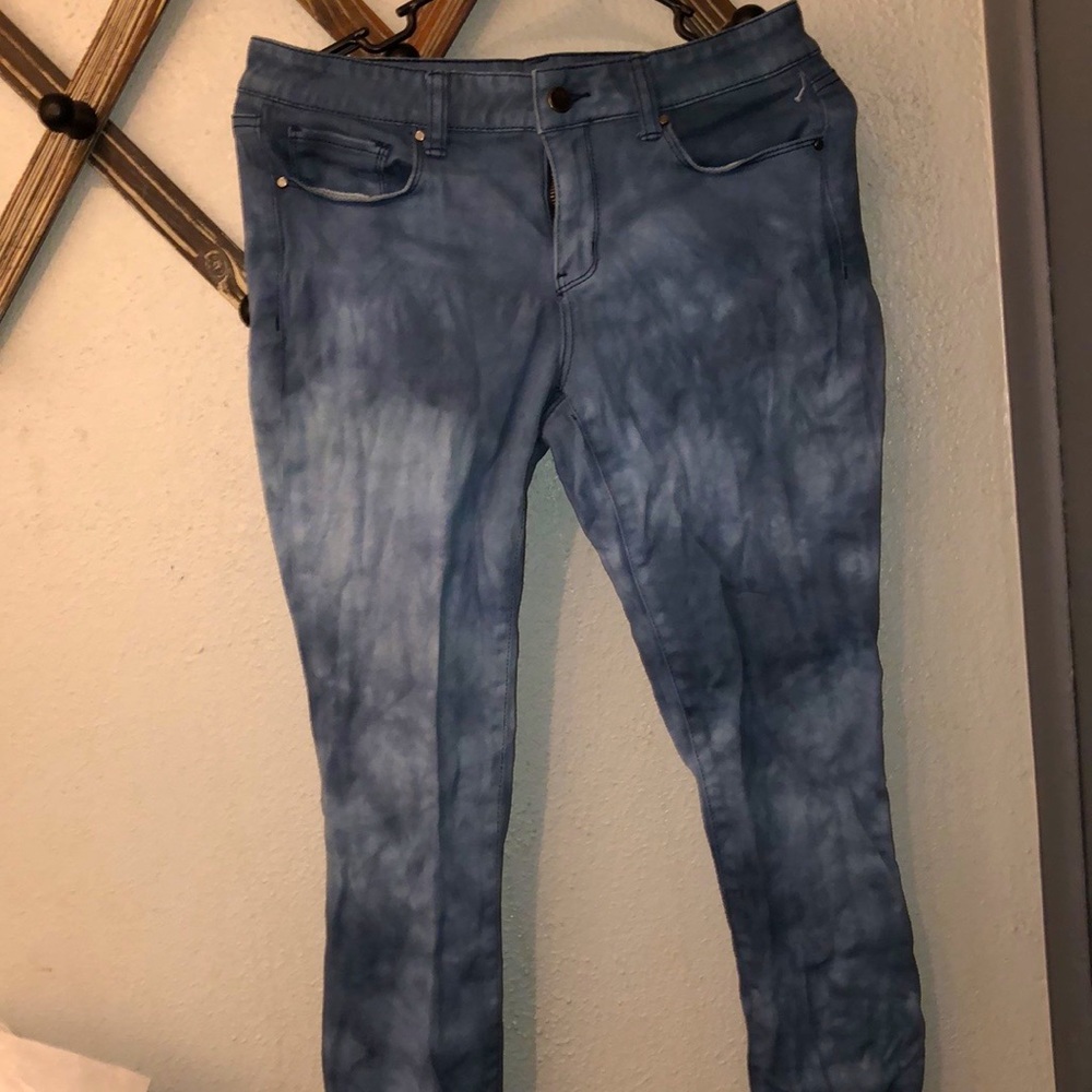 Tie dye skinny jeans